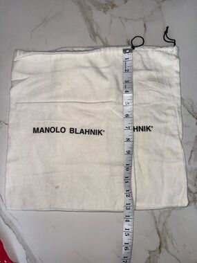 2 Manolo Blahnik Cream Drawstring Shoe Dust Bags Authentic Storage 👠 👛